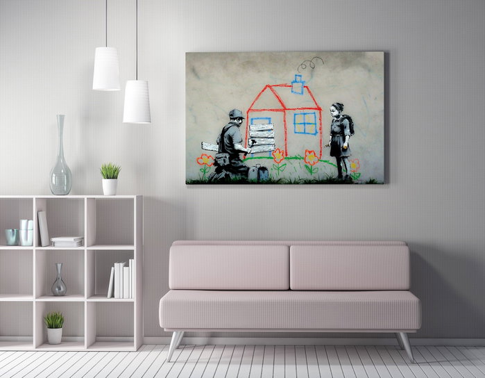 Wallity Lienzo Decorativo Banksy WY139 50 x 70 cm